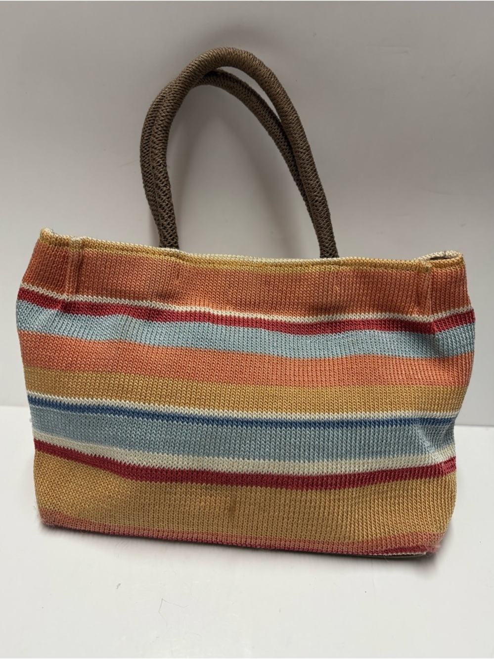 The Sak Multi Color Striped Colorful Medium Handbag Purse - Picture 2 of 8